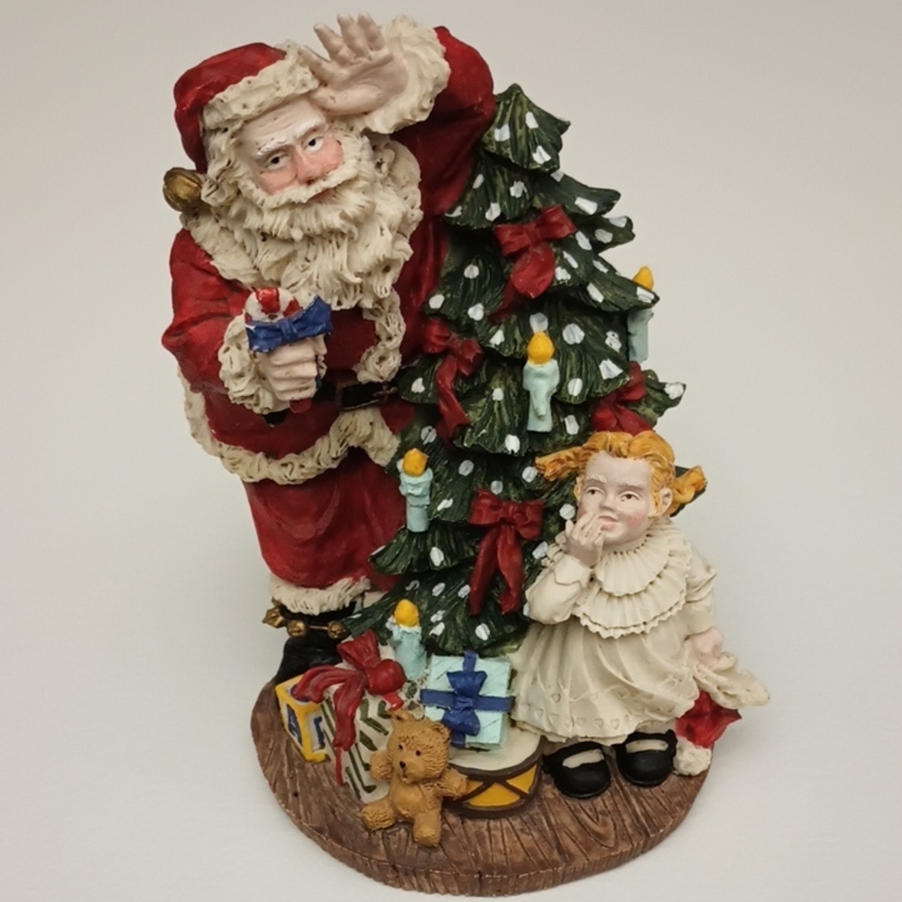 VTG Santa Claus Christmas Tree Resin Decoration